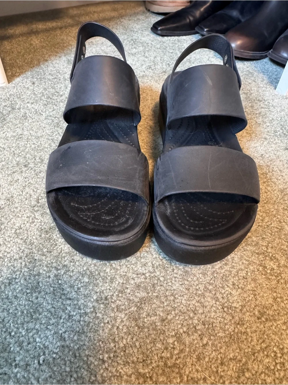 CROCS platform sandals
